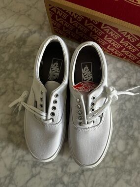 Vans Era White Low-Top Canvas Sneakers